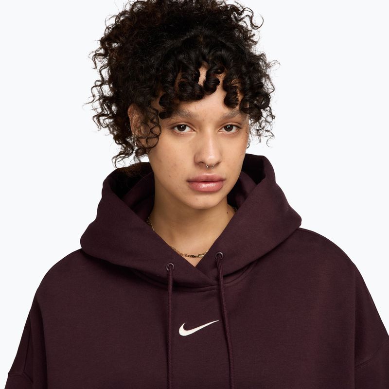 Women's sweatshirt Nike Sportswear Phoenix Fleece Oversized burgundy crush/sail 3
