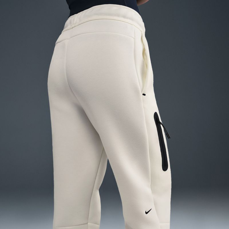 Women's trousers Nike Sportswear Tech Fleece Mid-Rise sail/black 10