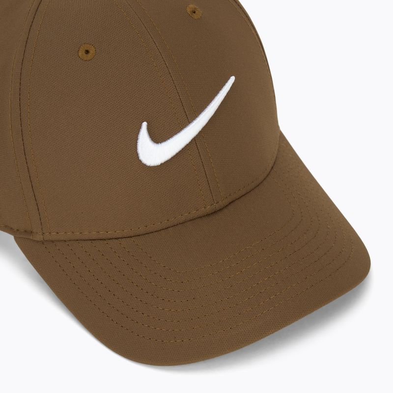 Baseball cap Nike Dri-FIT Club mosswood brown/white 3
