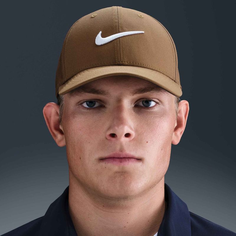 Nike Dri-FIT Club baseball cap mosswood brown/white 7