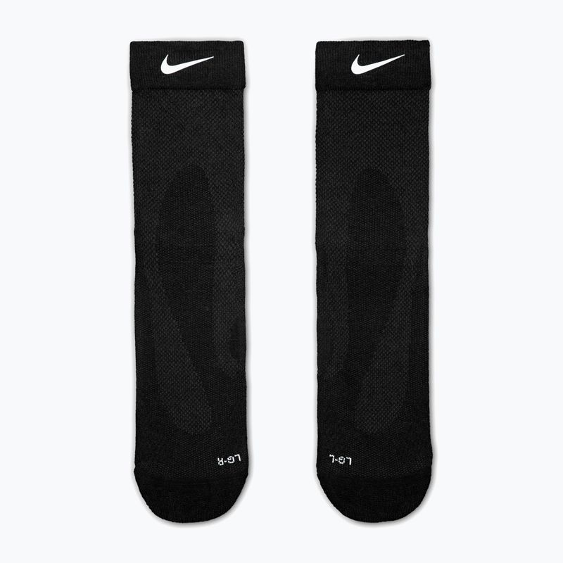 Socks Nike Running Wool Micro Crew black/dark smoke grey 2