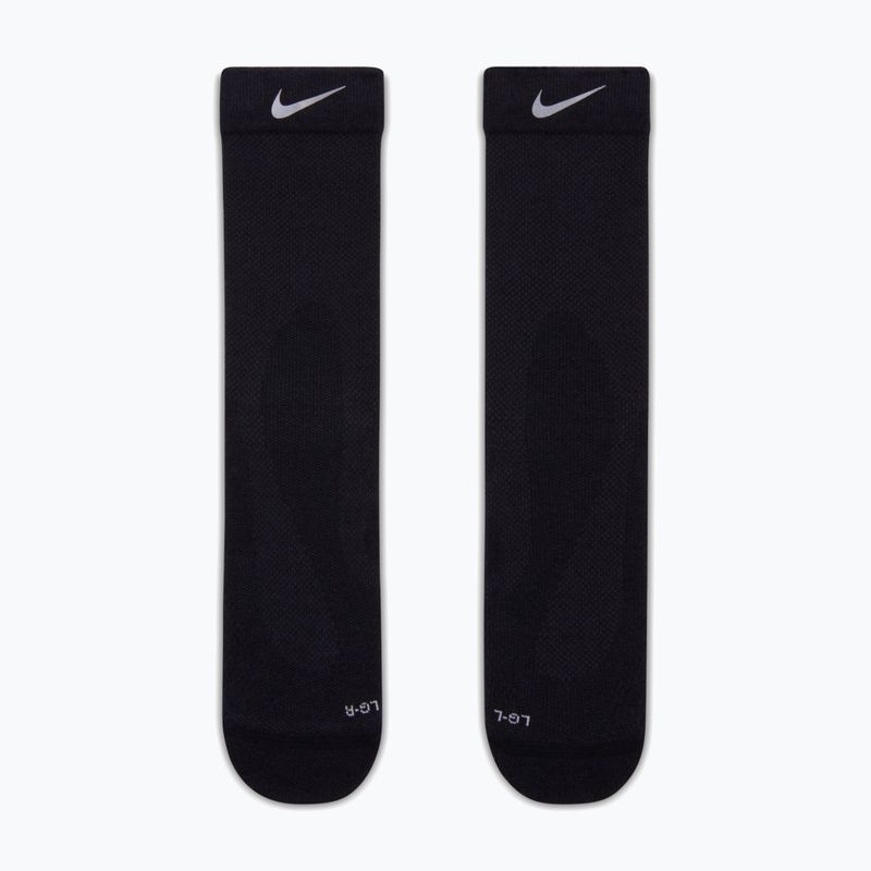 Socks Nike Running Lightweight Wool Crew black/dark smoke grey 2