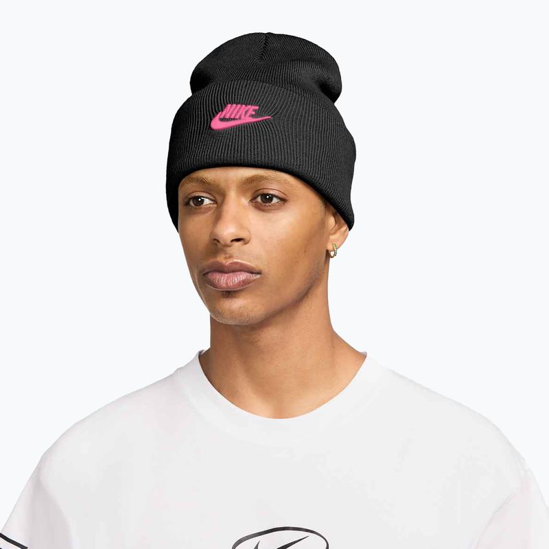 Winter hat Nike Peak Futura Beanie black/pinksicle 3