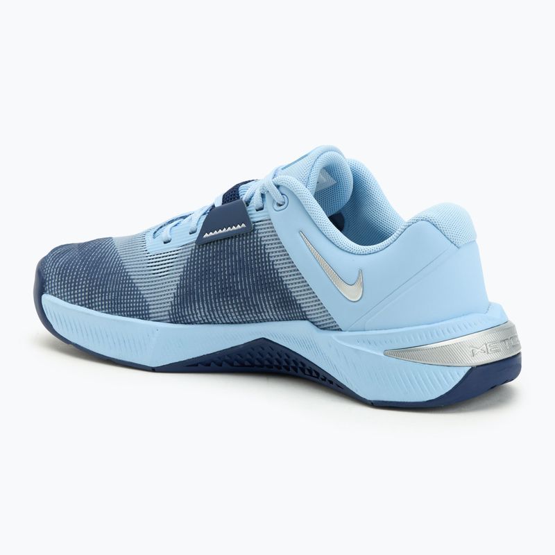Women's weightlifting shoes Nike Metcon 10 psychic blue/blue void/metallic silver 3