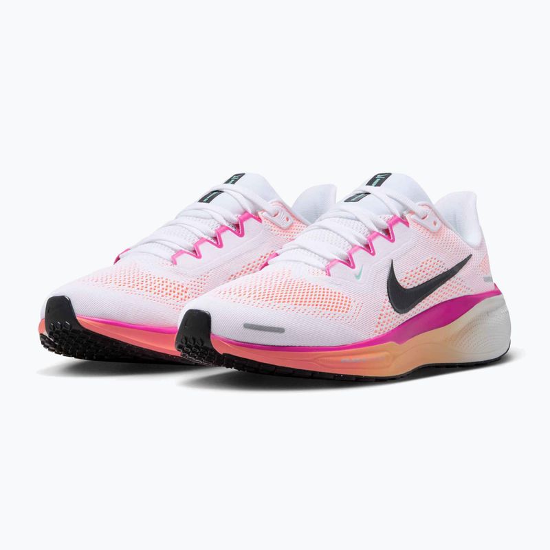 Women's running shoes Nike Pegasus 41 white/fire pink/orange pulse/black 3