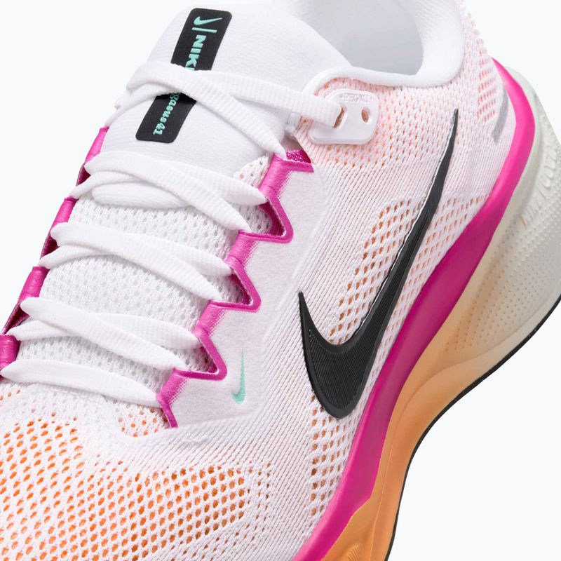 Women's running shoes Nike Pegasus 41 white/fire pink/orange pulse/black 8