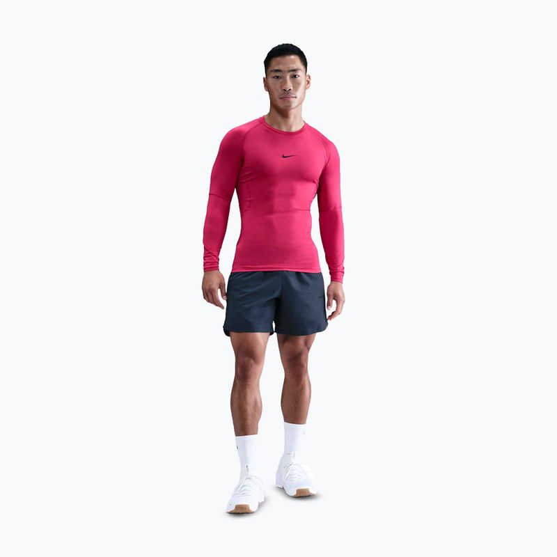 Men's training longsleeve Nike Pro Dri-Fit Tight Fitness rush pink/black 2
