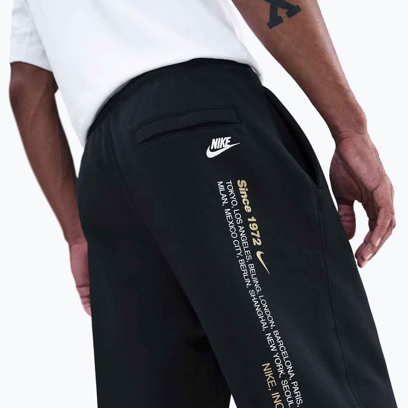 Men's trousers Nike Sportswear Club Bungee black/metallic gold 4