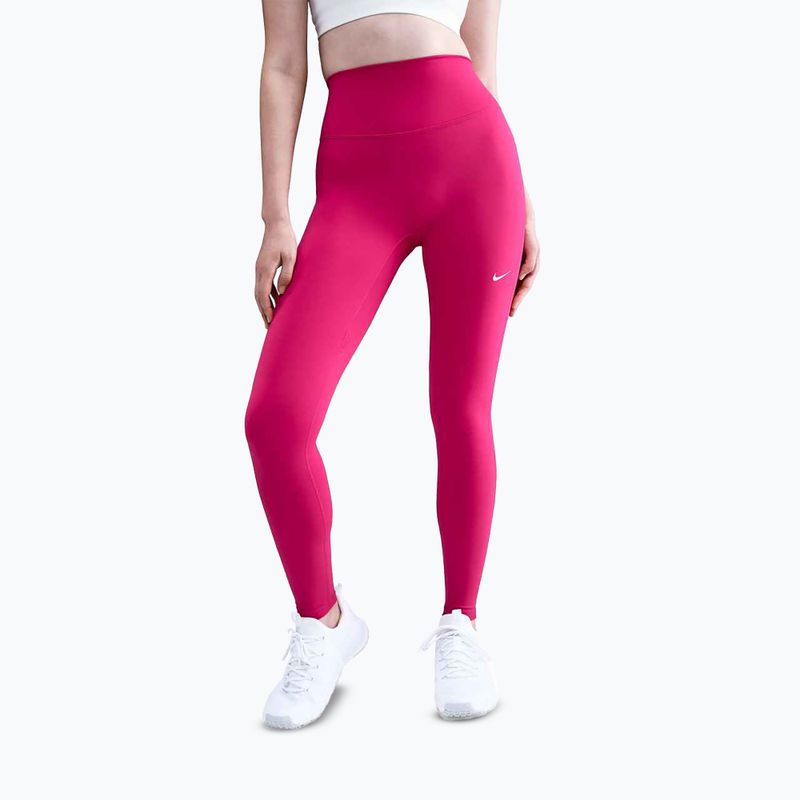 Women's leggings Nike One Seamless Front rush pink/white