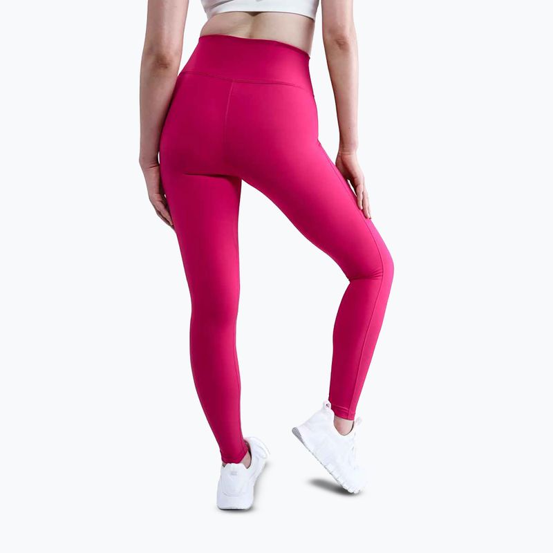 Women's leggings Nike One Seamless Front rush pink/white 3