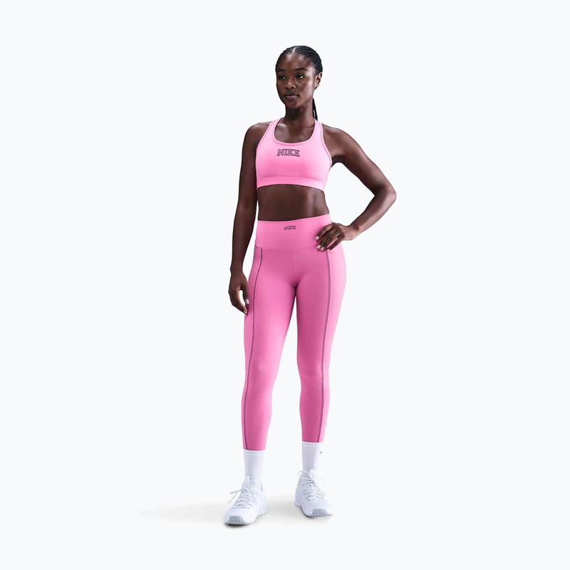 Women's leggings Nike One High-Waisted playful pink 2
