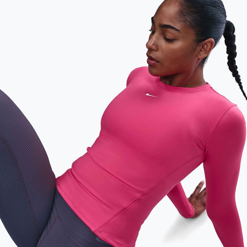 Women's longsleeve Nike One Fitted Dri-Fit rush pink/white 6