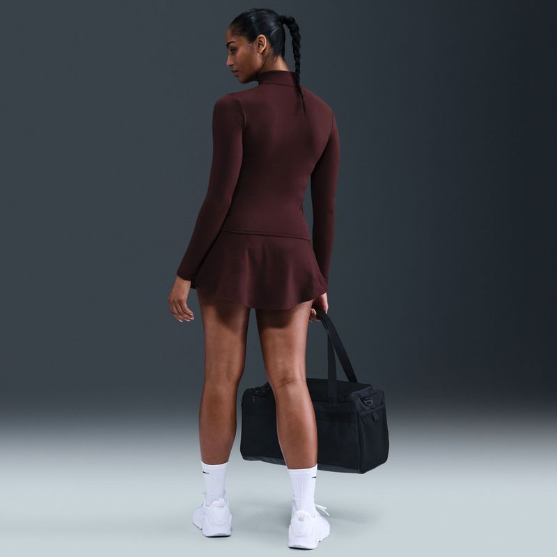 Women's training sweatshirt Nike One Fitted Dri-Fit Full-Zip burgundy crush/white 7