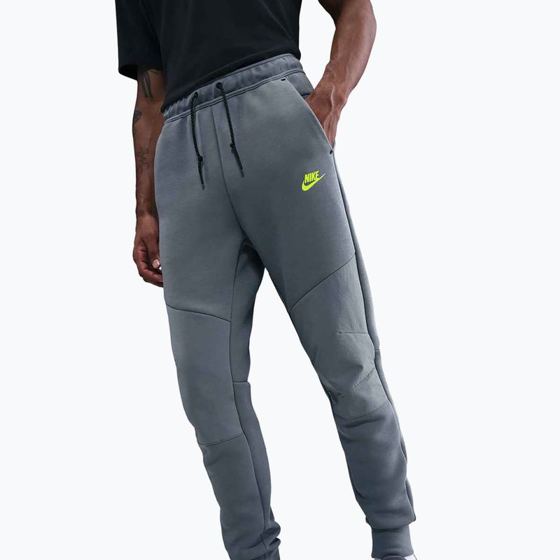 Men's trousers Nike Tech Joggers cool grey/cool grey/volt 3