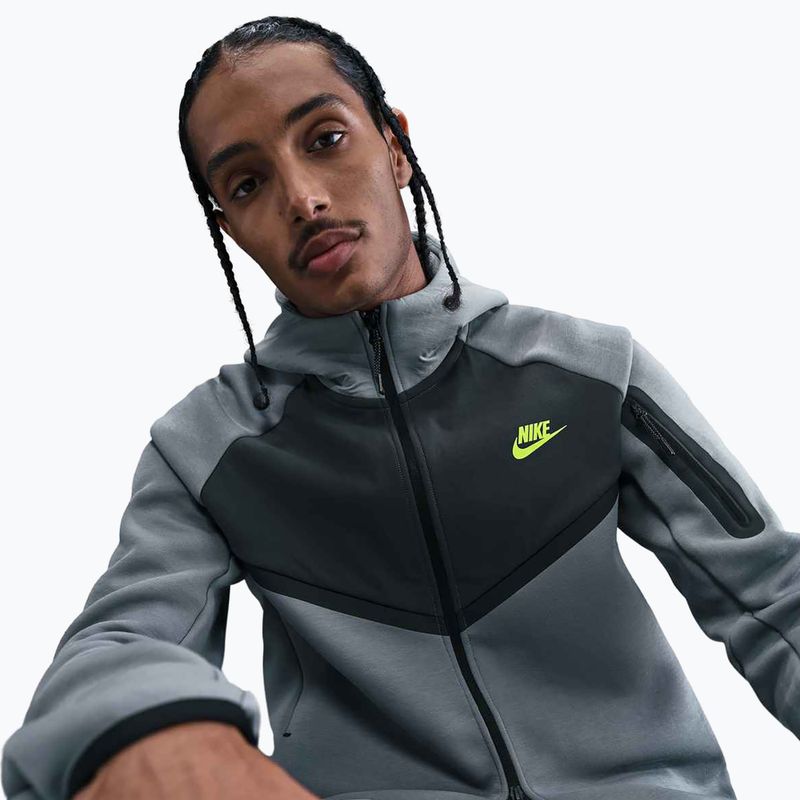 Men's sweatshirt Nike Tech Windrunner Full-Zip cool grey/dark smoke grey/volt 4