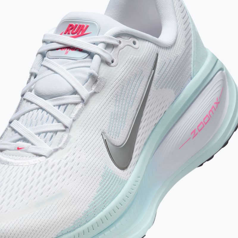 Women's running shoes  Nike Vomero 18 white/glacier blue/metallic silver 14