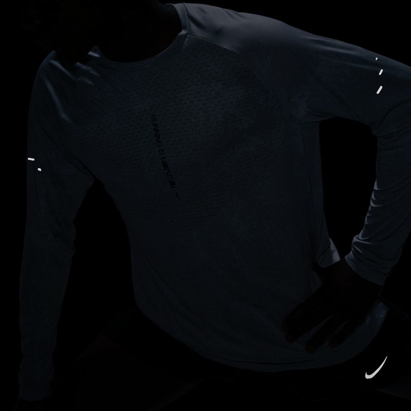Men's running longsleeve Nike Stride Dri-Fit ADV light smoke grey 7