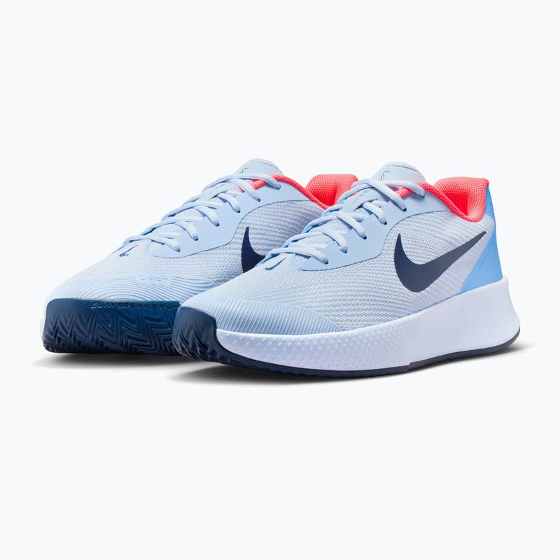 Men's shoes Nike Vapor Lite 3 Clay hydrogen blue/hot lava/midnight navy 10