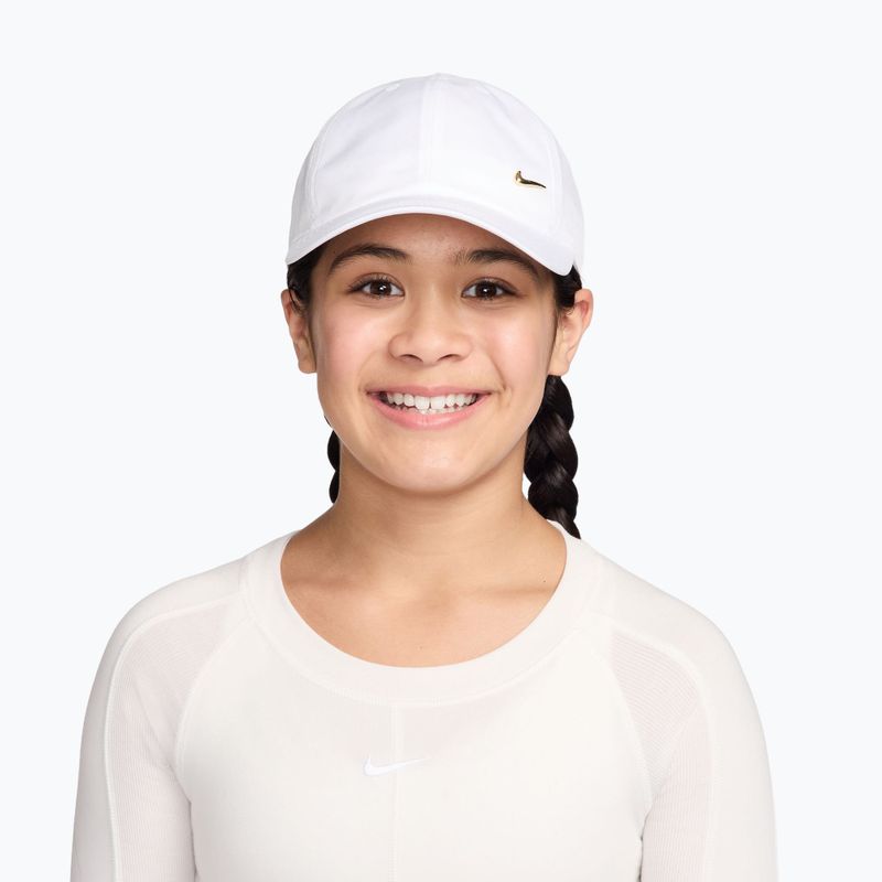 Children's baseball cap Nike Dri-FIT Club white/flt gold 4