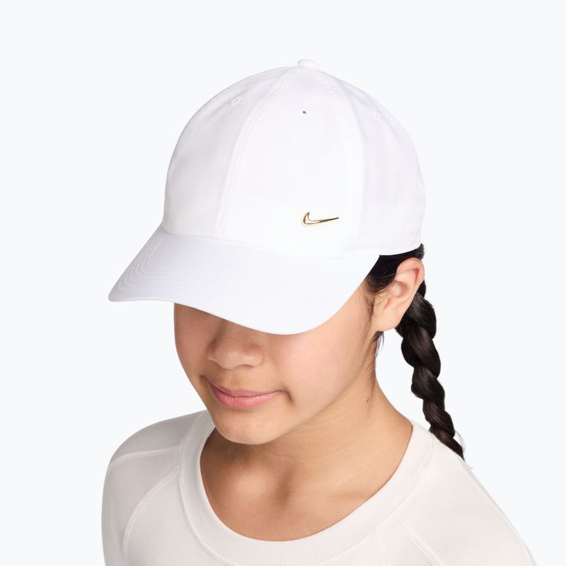 Children's baseball cap Nike Dri-FIT Club white/flt gold 6