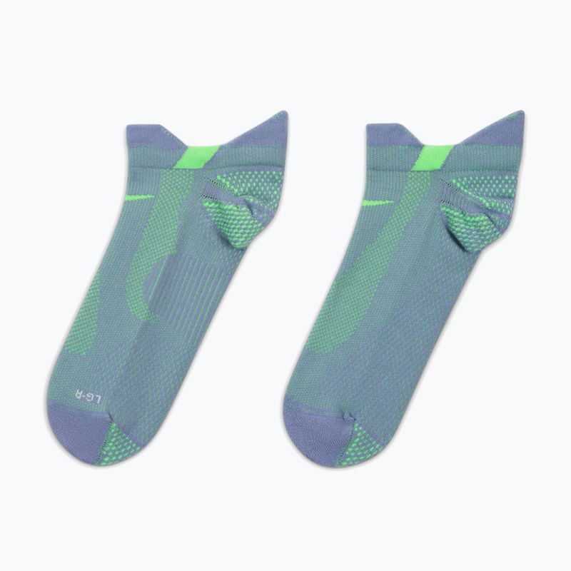 Socks Nike Running Lightweight No-Show Iron purple/voltage green/voltage green 2