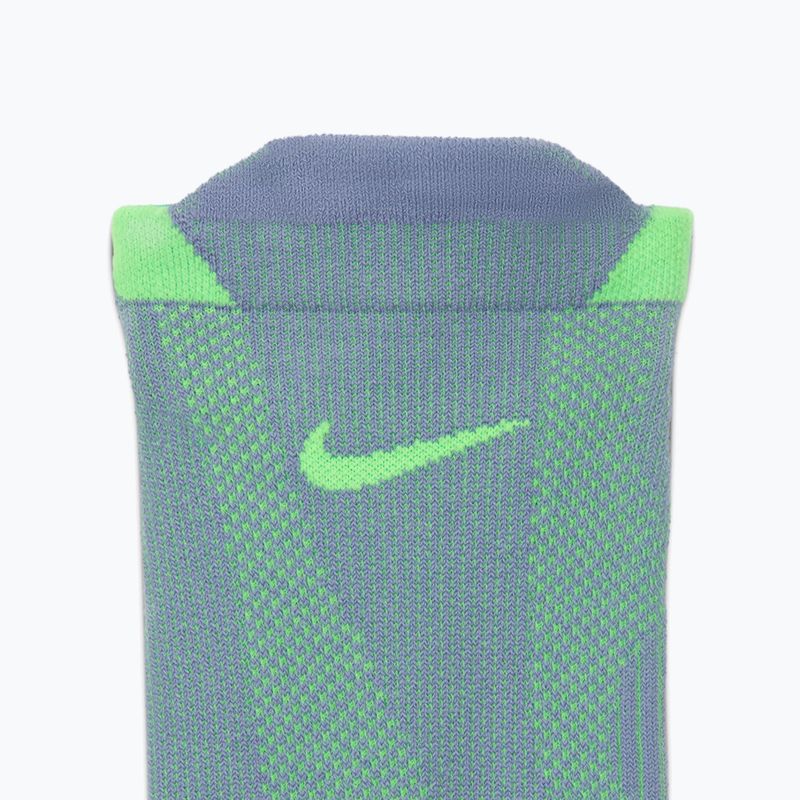 Socks Nike Running Lightweight No-Show Iron purple/voltage green/voltage green 4