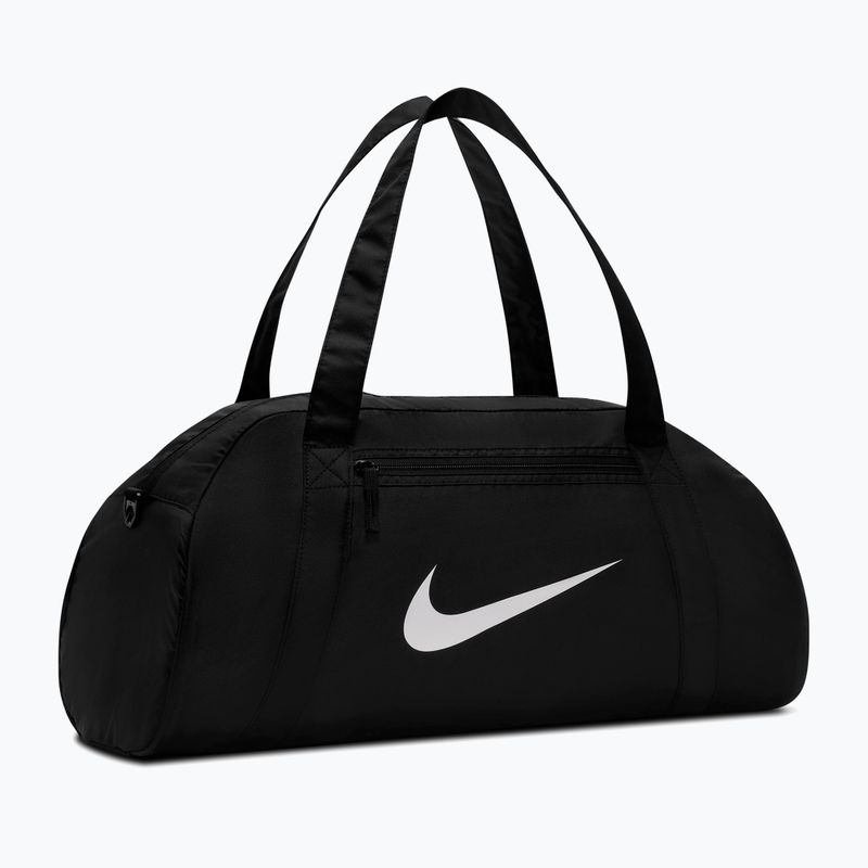 Women's training bag Nike Gym Club 24 l black/black/white 2