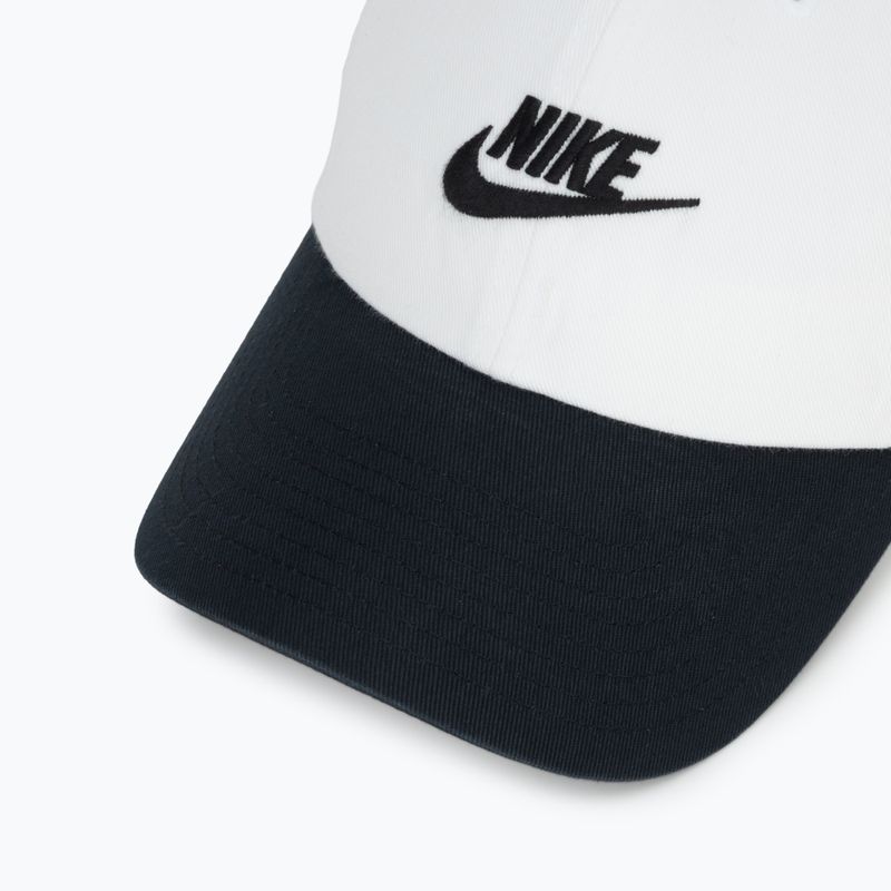 Baseball cap Nike Club Unstructured Futura Wash white/black/black 3