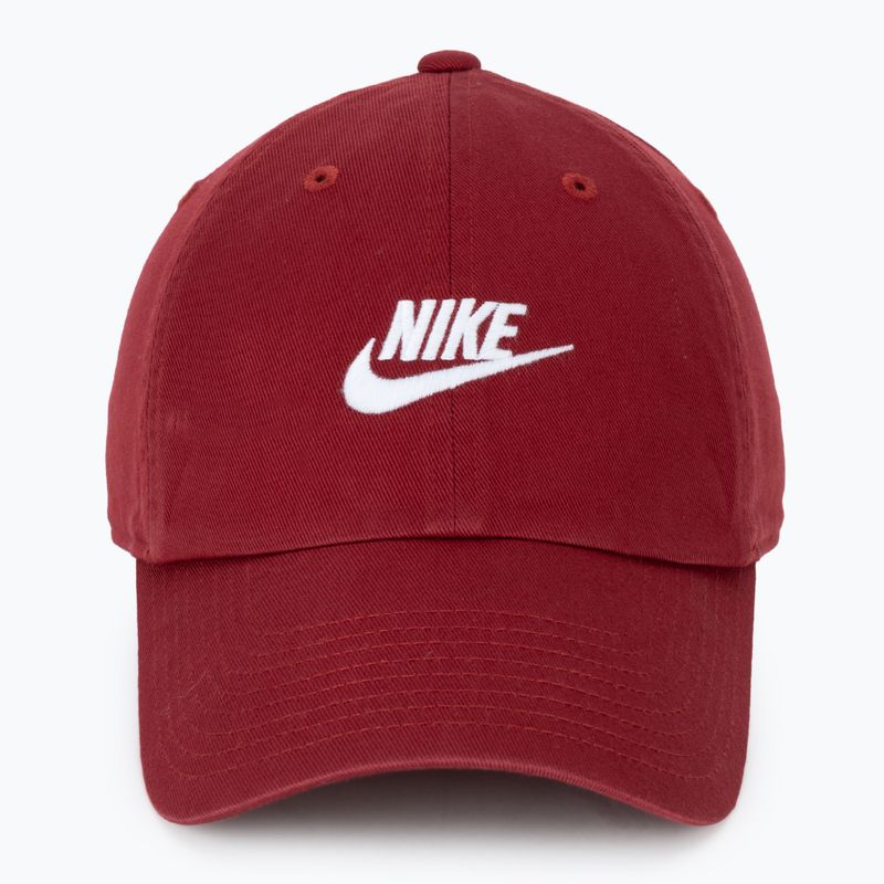 Baseball cap Nike Club Unstructured Futura Wash team crimson/white 2