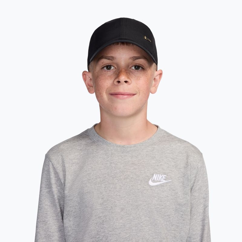 Children's baseball cap Nike Dri-FIT Club black/flt gold 6