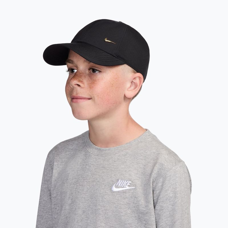 Children's baseball cap Nike Dri-FIT Club black/flt gold 8