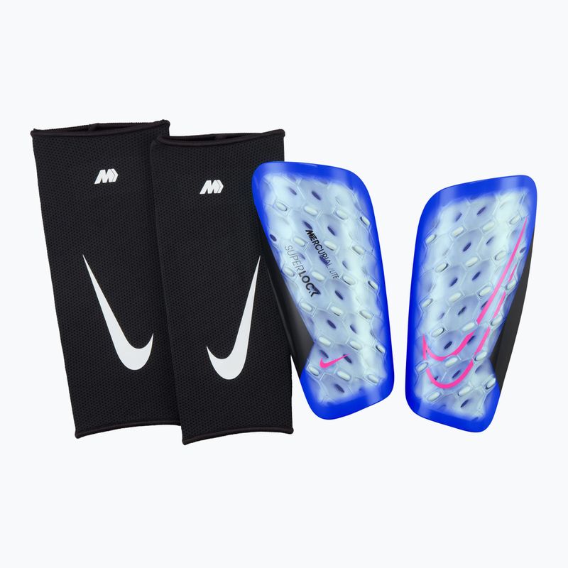 Shin protectors Nike Mercurial Lite SuperLock 458 racer blue/black/pink blast