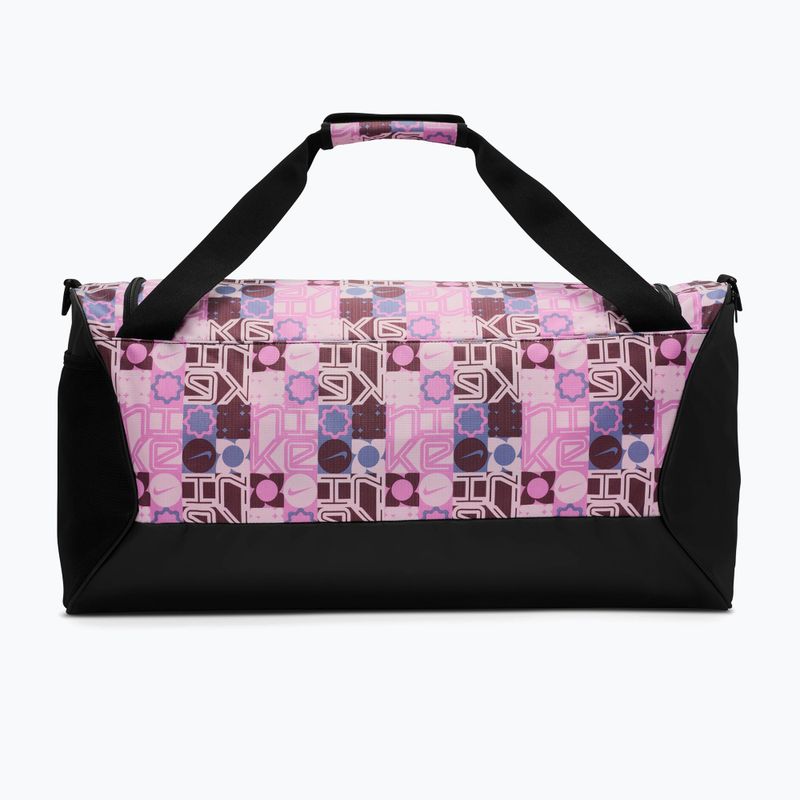 Training bag Nike Brasilia 9.5 Aop 60 l black/pink foam/white 3
