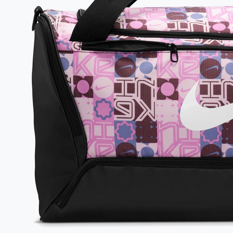 Training bag Nike Brasilia 9.5 Aop 60 l black/pink foam/white 6