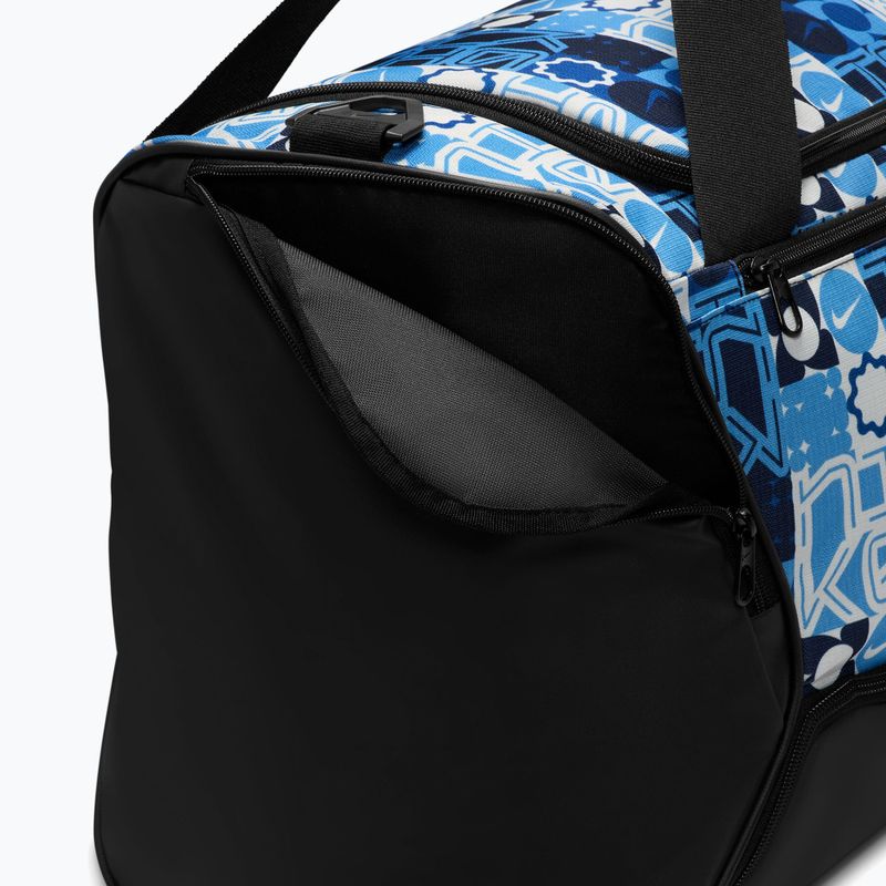 Training bag Nike Brasilia 9.5 Aop 60 l university blue/black/white 9