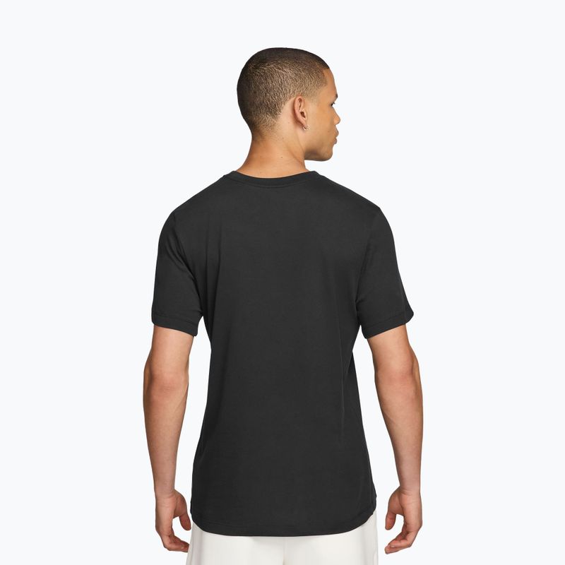 Men's training T-shirt Nike HBR Dri-FIT black/white 2