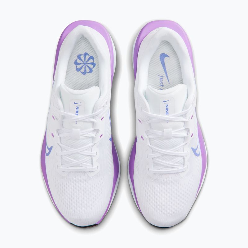 Women's running shoes Nike Quest 6 white/black/bright violet/sapphire 5