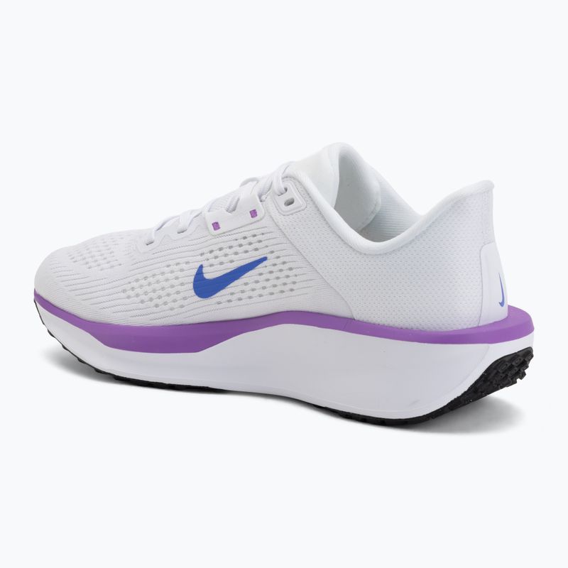 Women's running shoes Nike Quest 6 white/black/bright violet/sapphire 3