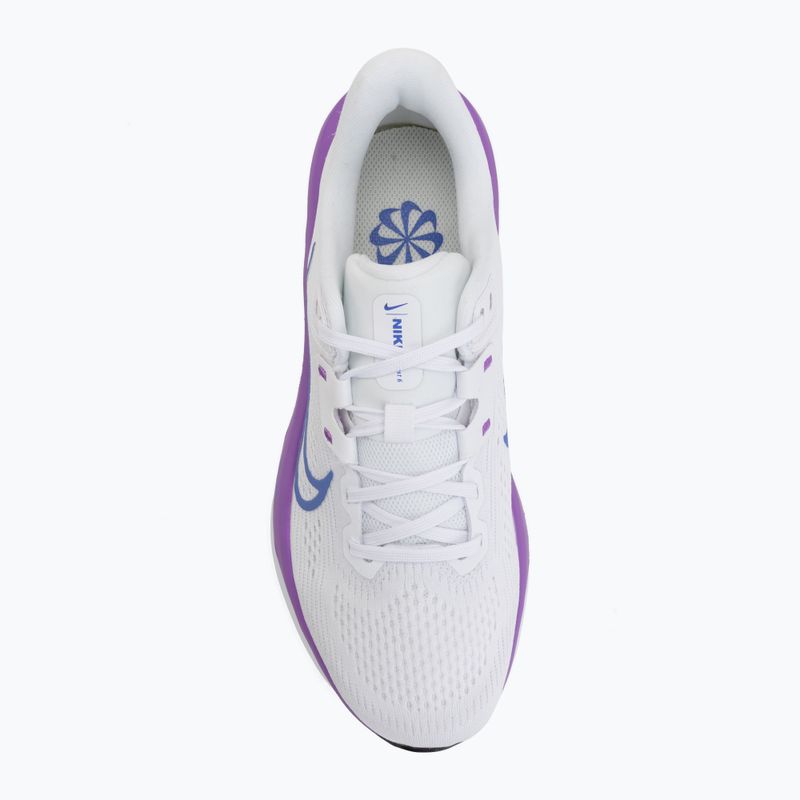 Women's running shoes Nike Quest 6 white/black/bright violet/sapphire 5