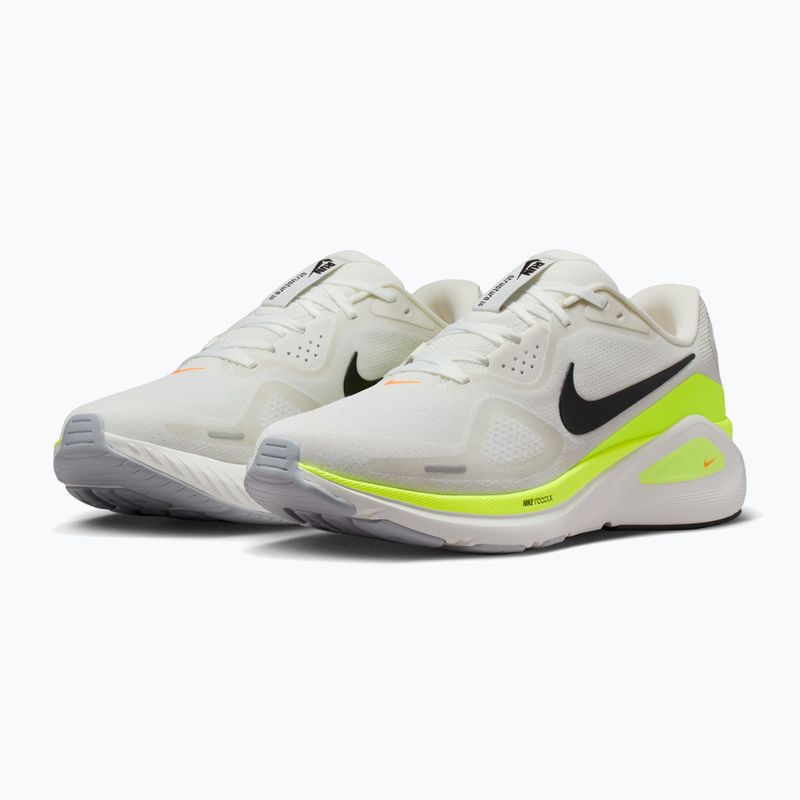 Men's running shoes Nike Structure 26 summit white/volt/total orange/black 3