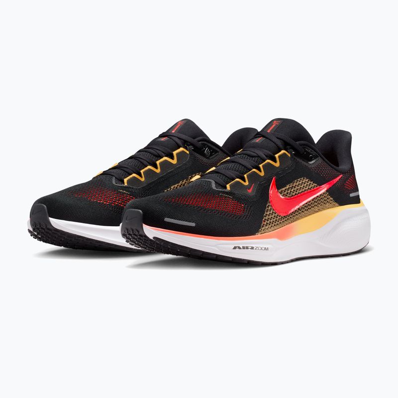 Men's running shoes Nike Pegasus 41 black/topaz gold/bright crimson 3