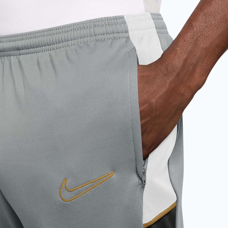 Men's trousers Nike Academy Dri-Fit light smoke grey/white/black/metallic gold 3