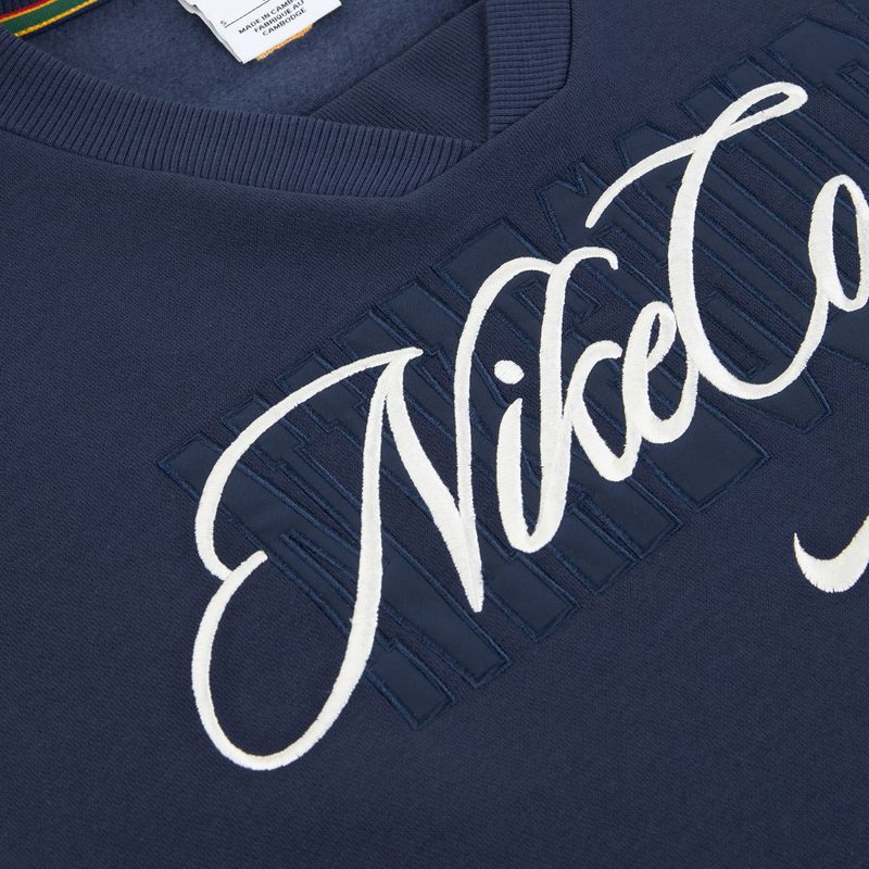 Women's sweatshirt Nike Court Collection French Terry Crew Neck midnight navy/sail 6