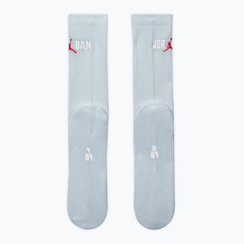 Jordan Everyday Crew socks 1 pair aura/white/university red 3