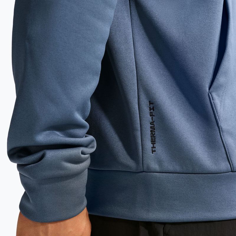 Men's training sweatshirt Nike Therma Fit Full-Zip diffused blue/diffused blue/black 5