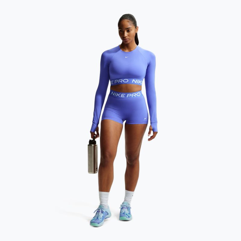 Women's shorts Nike Pro Mid-Rise Biker 3" sapphire/white 2