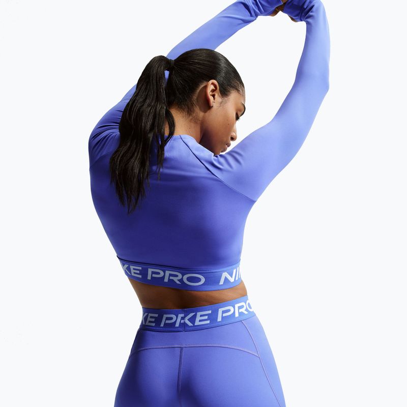 Women's shorts Nike Pro Mid-Rise Biker 3" sapphire/white 4