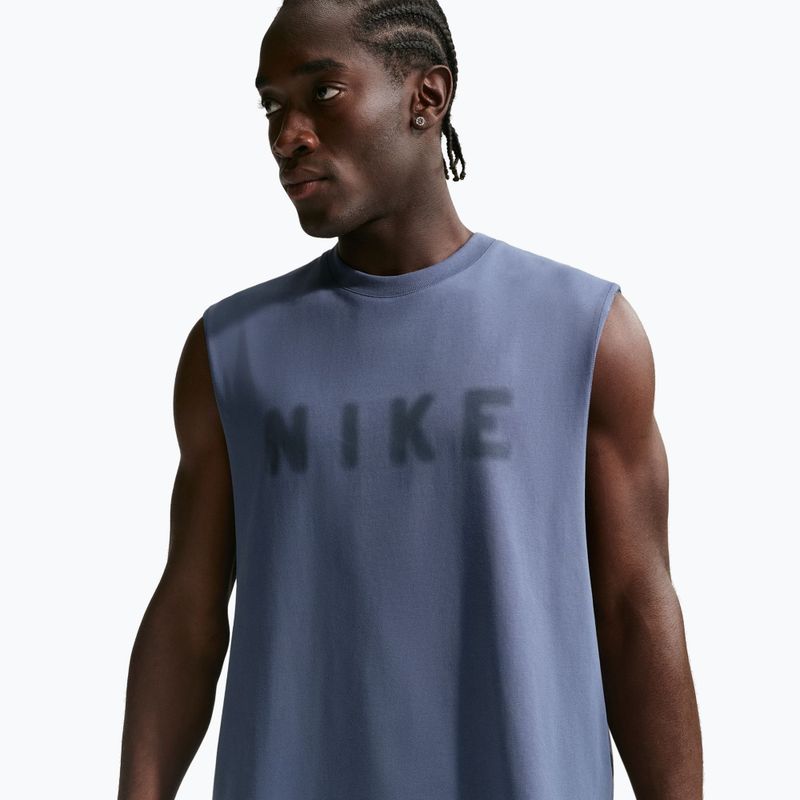 Men's training T-shirt Nike Athletic Club Dri-Fit diffused blue/diffused blue 4