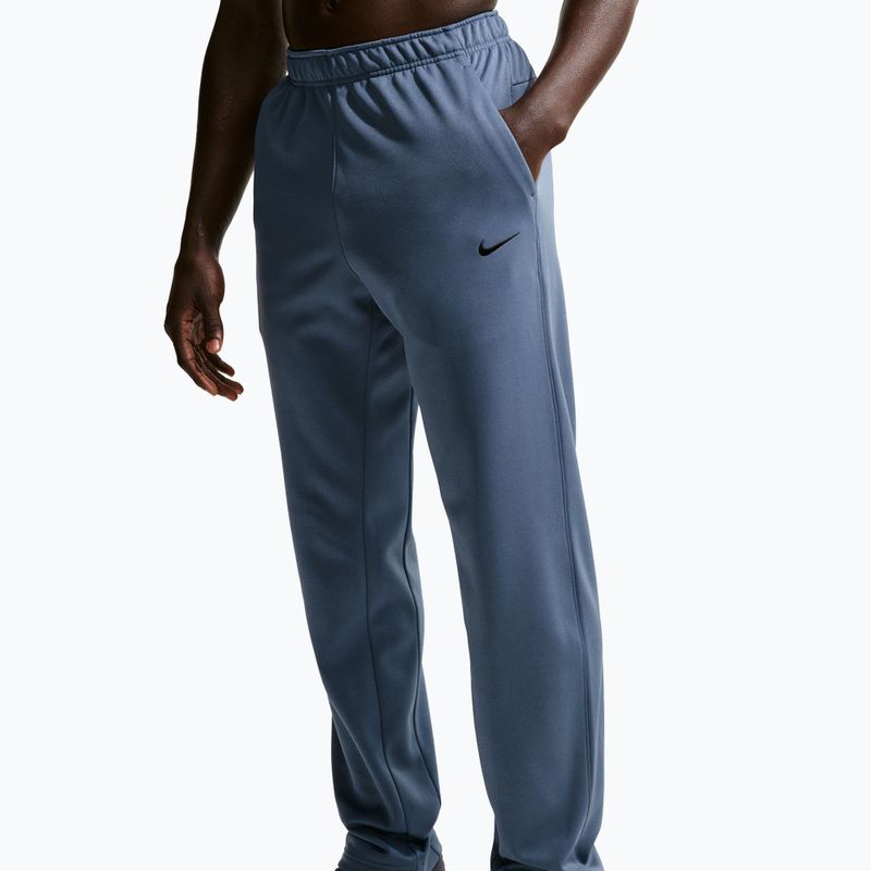 Training trousers Nike Therma-FIT Open Hem diffused blue/diffused blue/black 4