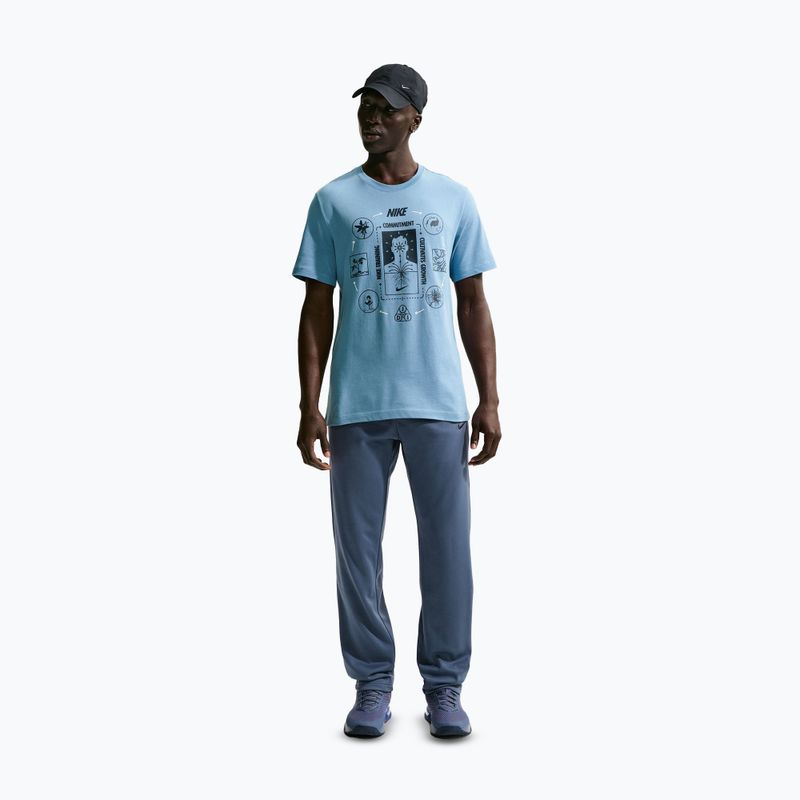 Men's training trousers Nike Therma-FIT Open Hem diffused blue/diffused blue/black 2